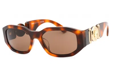 Pre-owned Versace Maxi Medusa Biggie Sunglasses In Havana/brown (0ve4361f/521773 55)