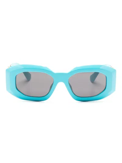 Versace Maxi Medusa Biggie Tinted Sunglasses In Blue