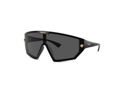 Pre-owned Versace Maxi Medusa Horizon Sgh Sunglasses In Black (ve4461)