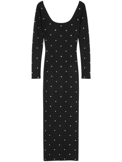 VERSACE STUD-EMBELLISHED MAXI DRESS - WOMEN'S - WOOL