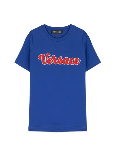 Versace Kids' Mc T-shirt In Blue