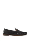 Versace Black Guanto Loafers In Calf Leather In Black