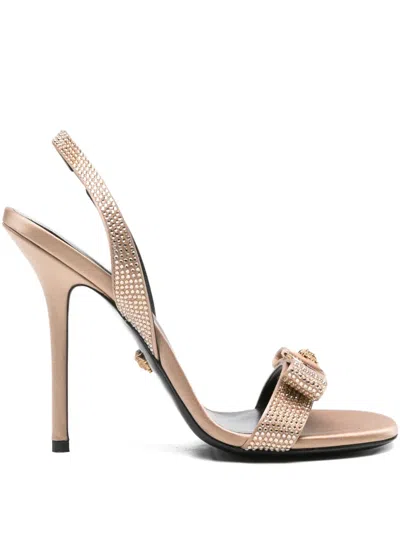 Versace Medallion-embellishment Sandals In Gold
