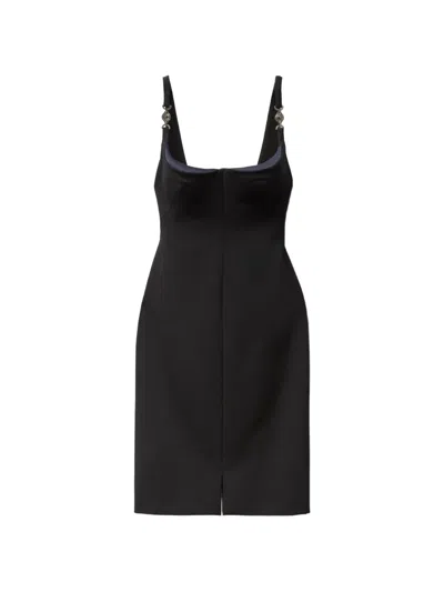 Versace Medallion Strap Dress In Black