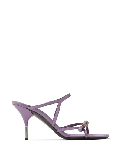 Versace Medallion Strap Sandals In Purple
