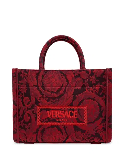 Versace Medium Barocco Athena Bag In Red