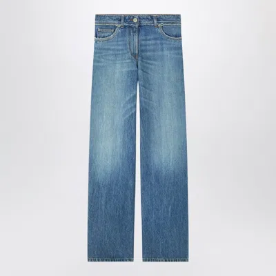 Versace Medium Blue Boyfriend Jeans In Multi