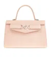 Versace Medium Crocodile-effect Mini Bag In Nude