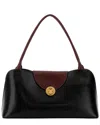 Versace Vivian Medium Two-tone Textured-leather Shoulder Bag