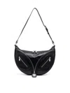 Versace Small Smooth Leather Top Handle Bag In Black
