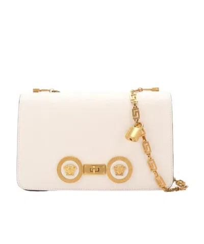 Versace Medium Icon Shoulder Bag In White