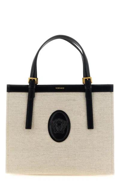 Versace Riviera Medium Shoulder And Shopping Bag In White