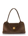 Versace Medium Suede Shoulder Bag In Multi