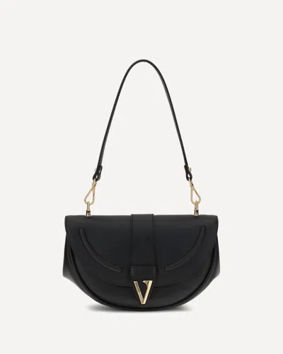 Versace Medium Virtus Shoulder Bag In Black
