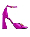 Versace Womens Adjustable Square Toe Block Heel In Pink