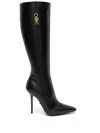 Versace Medusa '95 110mm Leather Boots In Black