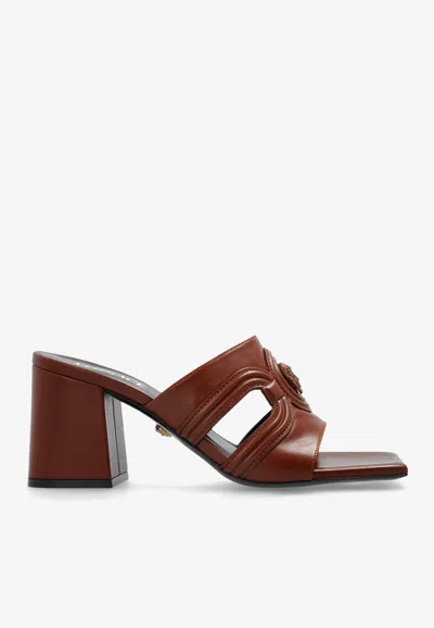 Versace Medusa '95 70 Leather Mules In Brown