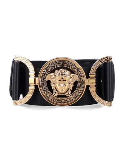Versace Medusa 95 Belt In Black