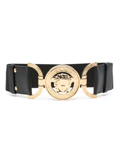 Versace Medusa '95 Elasticated Band Belt In Black