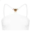 Versace Medusa '95 Bikini Top In Weiss