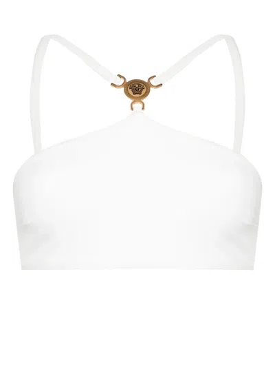 Versace Medusa '95 Bikini Top In Weiss