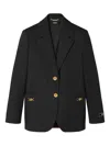 Versace Tailored Jacket With Embellished Back Detail In Black