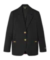 Versace Tailored Jacket With Embellished Back Detail In Black