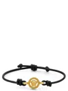 Versace Medusa-charm Cord Bracelet In Black