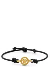 Versace Medusa-charm Cord Bracelet In Black