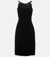 Versace Medusa-strap Corset-style Dress In Black