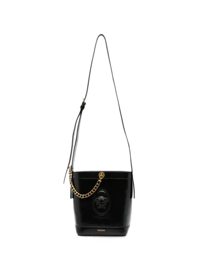 Versace Medusa '95 Chain-link Bucket Bag In Black