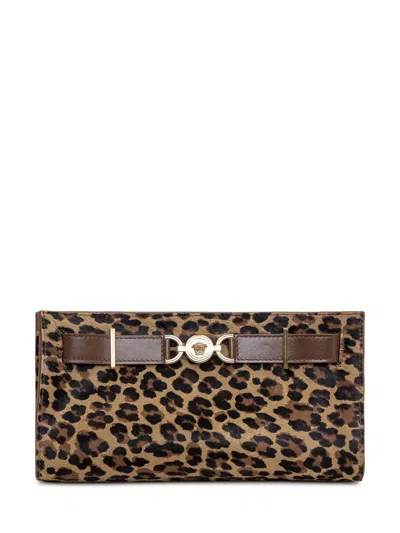 Versace Medusa '95 Clutch Bag In Brown