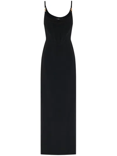 Versace Medusa '95 Corset Maxi Dress In Black