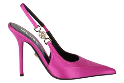 Pre-owned Versace Medusa '95 Corset Slingback Pumps Bright Pink (women's)