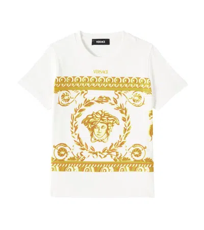 Versace Kids' Medusa '95 Cotton Jersey T-shirt In White