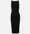 Versace Medusa-strap Corset-style Dress In Black