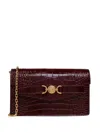 Versace Medusa '95 Croc-effect Mini Clutch Bag In Red