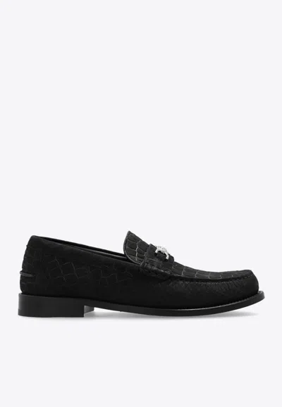 Versace Medusa '95 Croc-embossed Leather Loafers