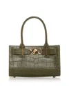 VERSACE MEDUSA '95 CROC EMBOSSED MINI LEATHER TOTE