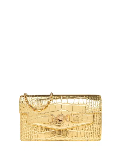 Versace Medusa '95 Crocodile-effect Clutch Bag