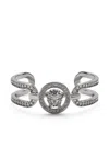 Versace Medusa Head Rhinestone-embellished Bracelet In Silver