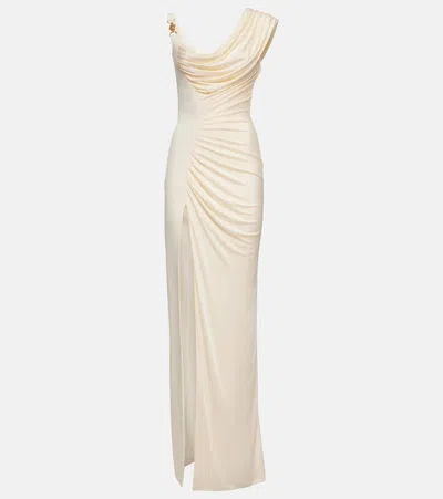 VERSACE MEDUSA '95 DRAPED CRÊPE GOWN