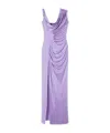 Versace Medusa '95 Draped Maxi Gown In Purple