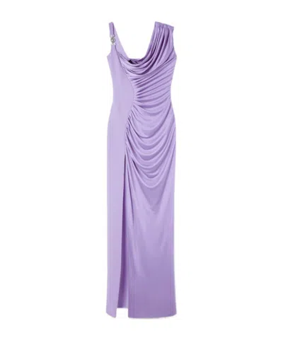 VERSACE VERSACE DRAPED SLEEVELESS DRESS