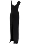 Versace Medusa Draped Maxi Dress In Black (black)