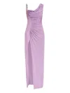 Versace Medusa '95 Draped Maxi Gown In Purple