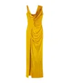 Versace Drape Slit Front Dress