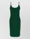 Versace Medusa 95 Dress Fitted Scoop Neckline In Green