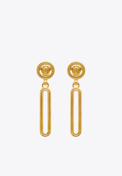 Versace Medusa 95 Drop Earrings In Gold