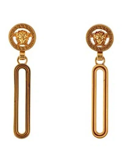 Pre-owned Versace Medusa '95 Drop Earrings In Multicolor